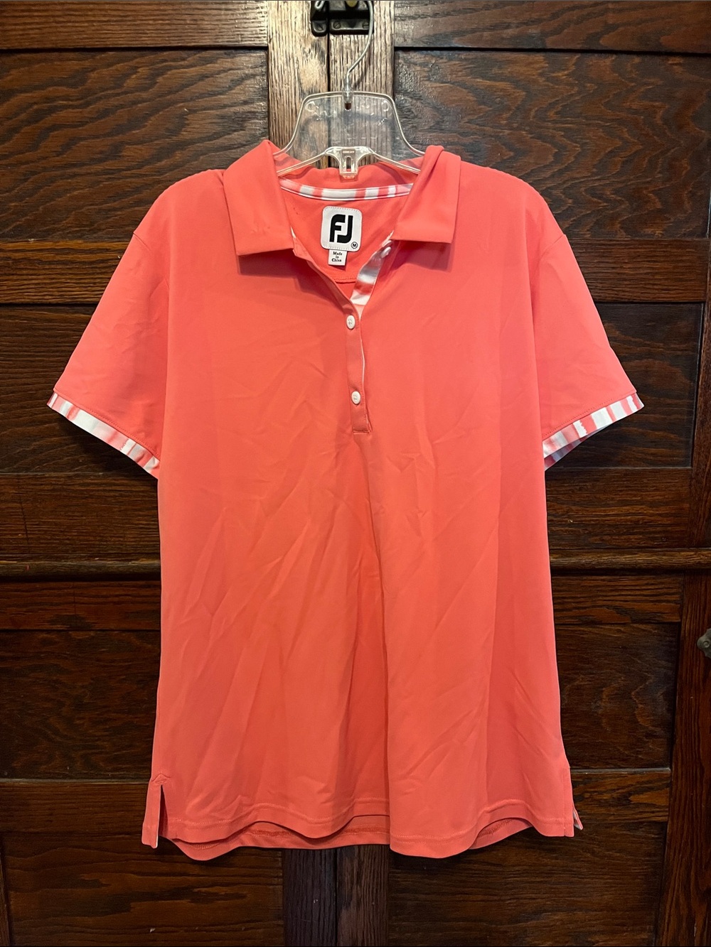 FootJoy Coral Short-Sleeve Polo with Stripe Trim - women’s